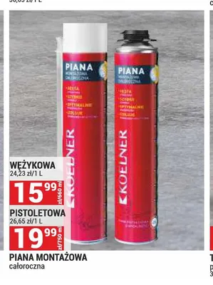 Piana montażowa całoroczna wężykowa Koelner promocja w Merkury Market