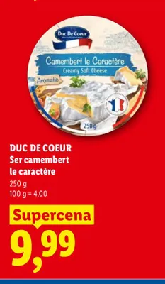 Ser camembert le caractère Duc De Coeur promocja w Lidl