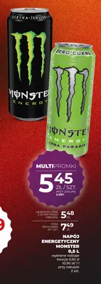 Napój energetyczny Monster Energy promocja w Duży Ben
