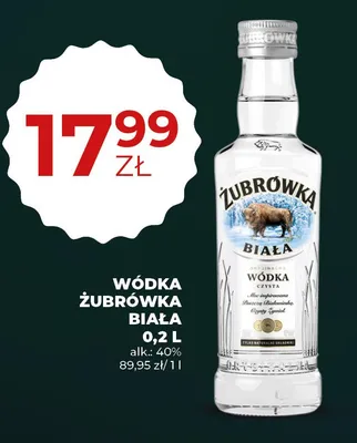 Wódka Żubrówka Biała promocja w Duży Ben