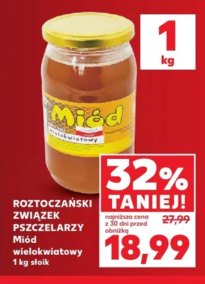 Miód wielokwiatowy Roztoczański Związek Pszczelarzy promocja w Kaufland