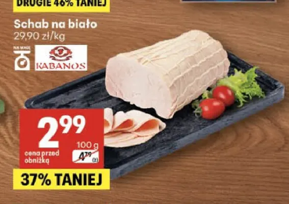 Schab na biało Kabanos promocja w Delikatesy Centrum