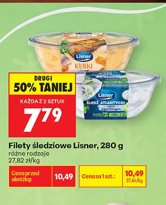 Filety śledziowe Lisner promocja w Biedronka