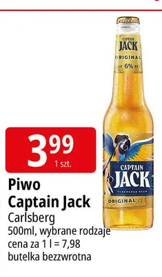 Piwo Captain Jack Carlsberg promocja w Leclerc