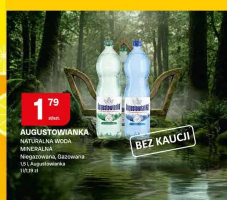 Woda mineralna niegazowana Augustowianka promocja w Chorten