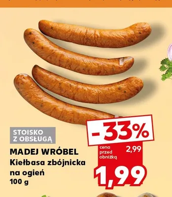 Kiełbasa zbójnicka na ogień Madej Wróbel promocja w Kaufland