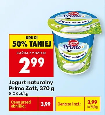 Jogurt naturalny promocja w Biedronka