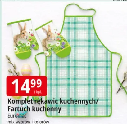 Komplet rękawic kuchennych/Fartuch kuchenny promocja w Leclerc