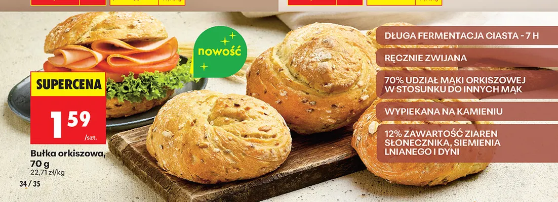 Bułka orkiszowa promocja w Biedronka