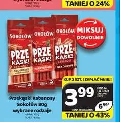 Przekąski Kabanosy Sokołów promocja w Delfin