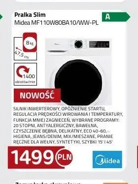 Pralka Slim Midea MF110W80BA10/WW-PL promocja w kakto.pl