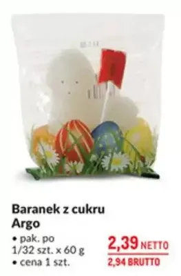 Baranek z cukru Argo promocja w Makro