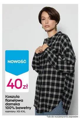 Koszula flanelowa damska 100% bawełny promocja w Pepco