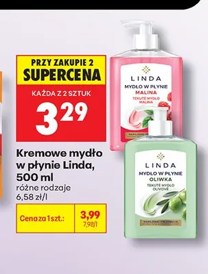 Kremowe mydło w płynie Linda Oliwka promocja w Biedronka