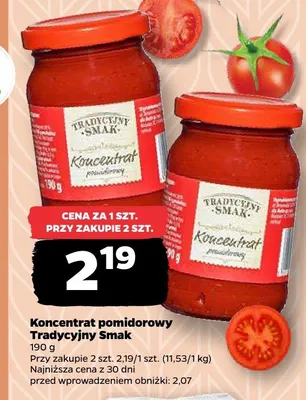 Koncentrat pomidorowy Tradycyjny Smak promocja w Netto