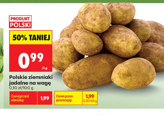 Ziemniaki jadalne polskie promocja w Biedronka