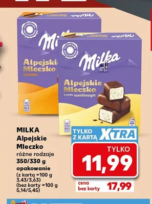 Alpejskie Mleczko Milka caramel promocja w Kaufland
