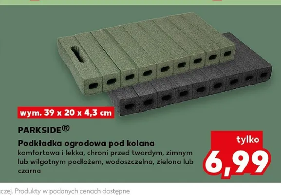 Podkładka ogrodowa pod kolana Parkside 39x20x4,3cm promocja w Kaufland