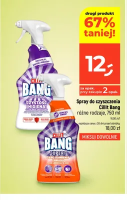 Spray do czyszczenia Cillit Bang Czystość i Higiena promocja w Dealz