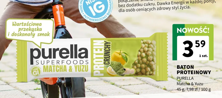 Baton proteinowy Matcha & Yuzu promocja w Intermarche