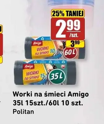 Worki na śmieci Amigo 60 l promocja w API Market