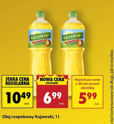 Olej rzepakowy, 1l promocja w Biedronka