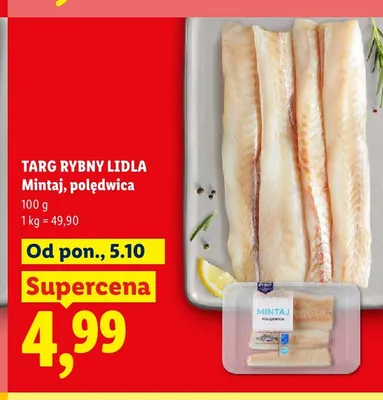 Mintaj polędwica Targ Rybny Lidla promocja w Lidl