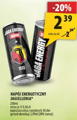Napój energetyczny Jagiellonia promocja w Arhelan