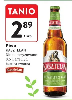 Piwo Niepasteryzowane butelka zwrotna promocja w Intermarche