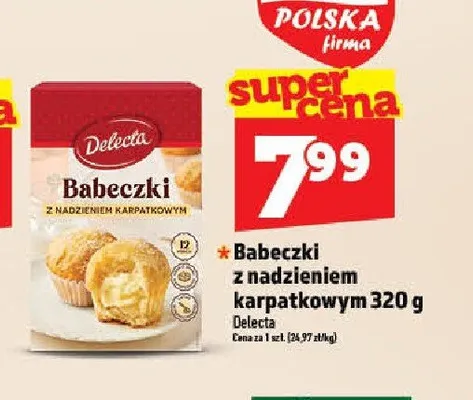 Babeczki z nadzieniem karpatkowym Delecta promocja w TOPAZ
