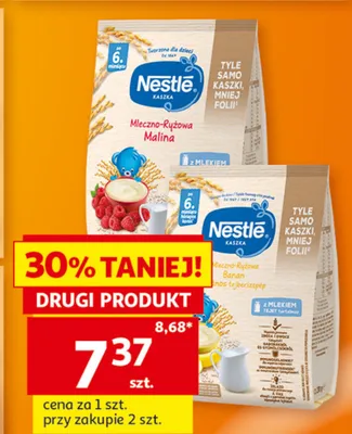 Kaszka mleczno-ryżowa Nestlé Banan promocja w Auchan