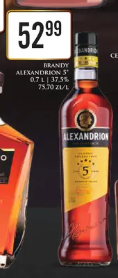 Brandy Alexandrion 5* 37,5% promocja w Dino