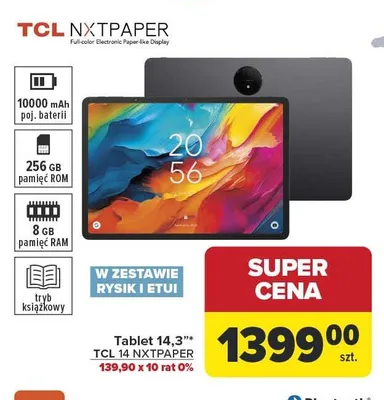 Tablet 14,3" TCL 14 NXTPAPER promocja w Carrefour