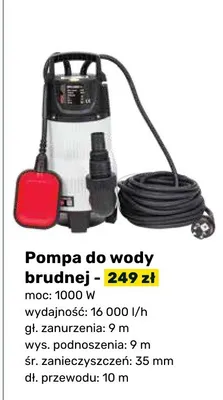 Pompa do wody brudnej promocja w Bricomarche