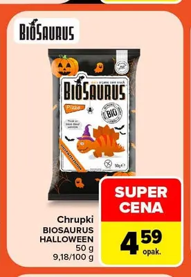 Chrupki Biosaurus Halloween promocja w Carrefour