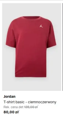 T-shirt basic Jordan ciemnoczerwony promocja w Lounge by Zalando