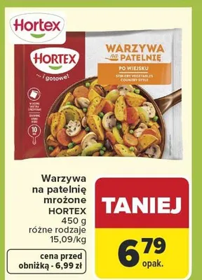 Warzywa na patelnię mrożone różne rodzaje promocja w Carrefour