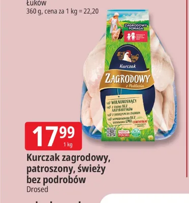 Kurczak zagrodowy patroszony świeży bez podrobów Zagrodowy promocja w Leclerc
