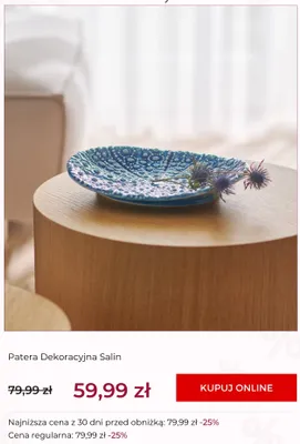 Patera dekoracyjna Salin home&you promocja w home&you