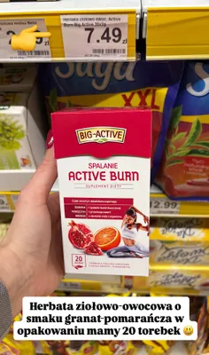 Herbata ziołowo-owocowa Active Burn promocja w Dino