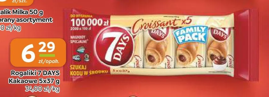 Rogalik 7 Days Kakaowe 5-pak 37 g promocja w Społem Częstochowa