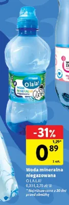 Woda mineralna niegazowana O LA LA! promocja w Intermarche
