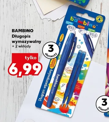 Długopis wymazywalny Bambino + 2 wkłady promocja w Kaufland