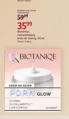 Rozświetlający krem do twarzy Biotaniqe promocja w Rossmann