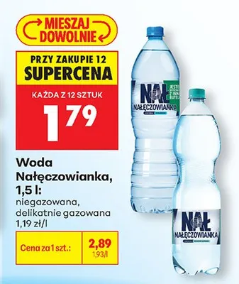 Woda Nałęczowianka delikatnie gazowana promocja w Biedronka