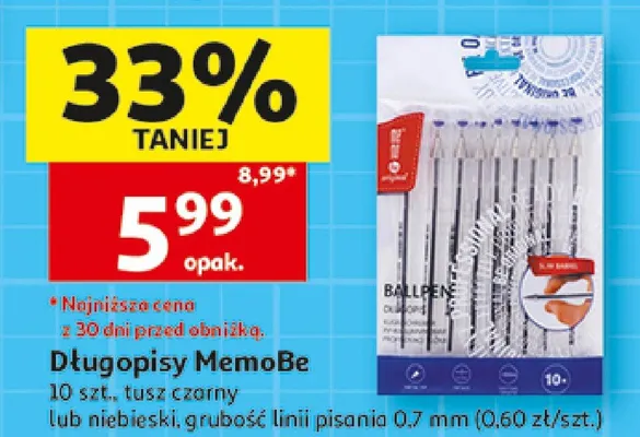 Długopisy MemoBe 10-pak promocja w Auchan
