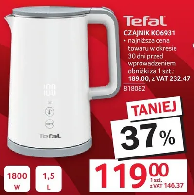 Czajnik KO6931 Tefal promocja w Selgros
