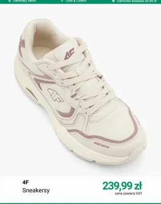 Sneakersy 4F promocja w Deichmann