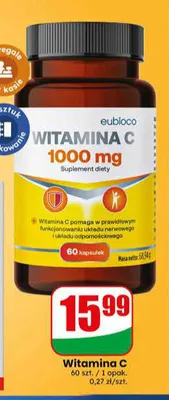 Witamina C 1000mg Eubioco promocja w Dino