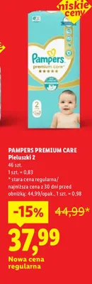 Pieluchy premium care 2 promocja w Lidl